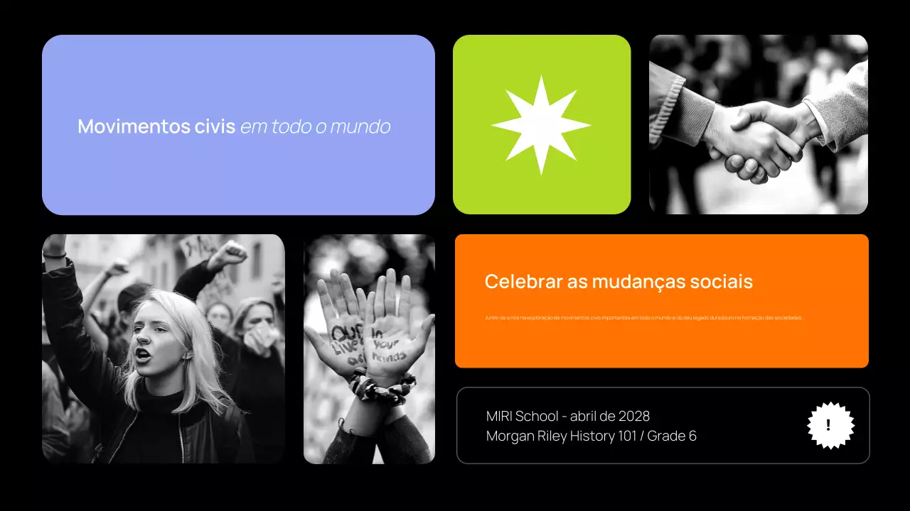 Apresentação de material de aula moderno e arrojado