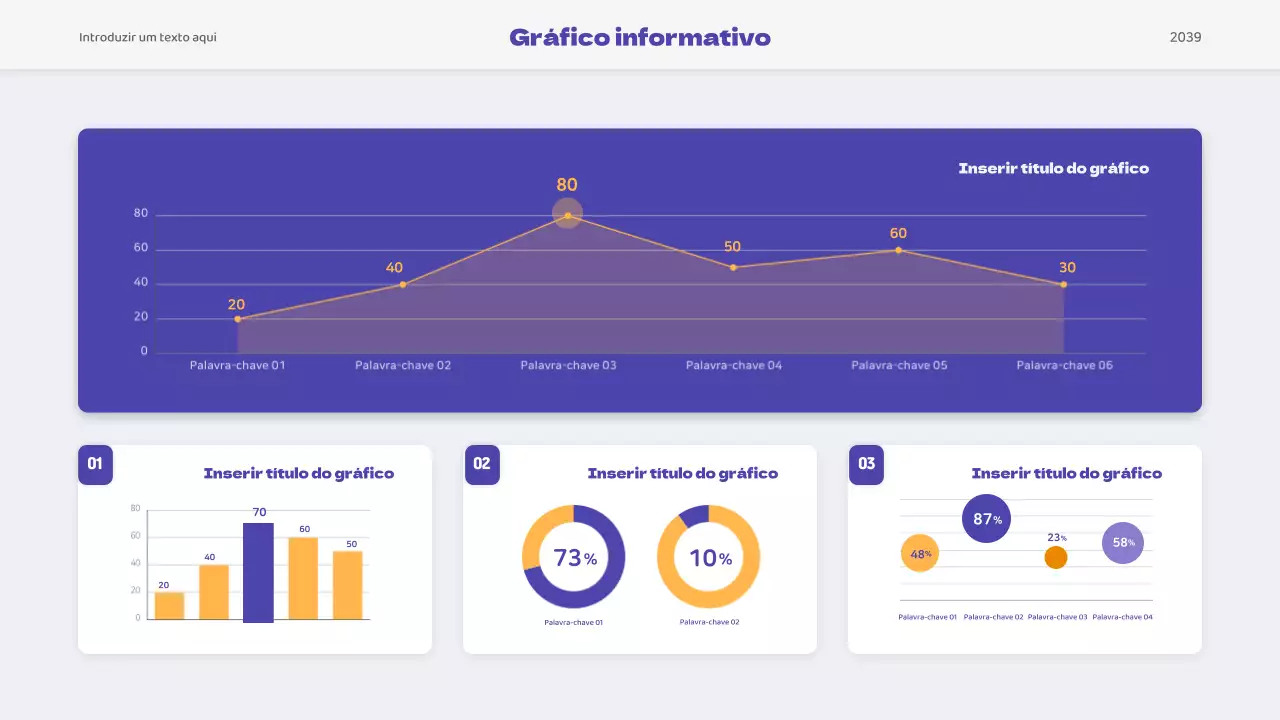 Diagrama gráfico limpo em roxo e branco