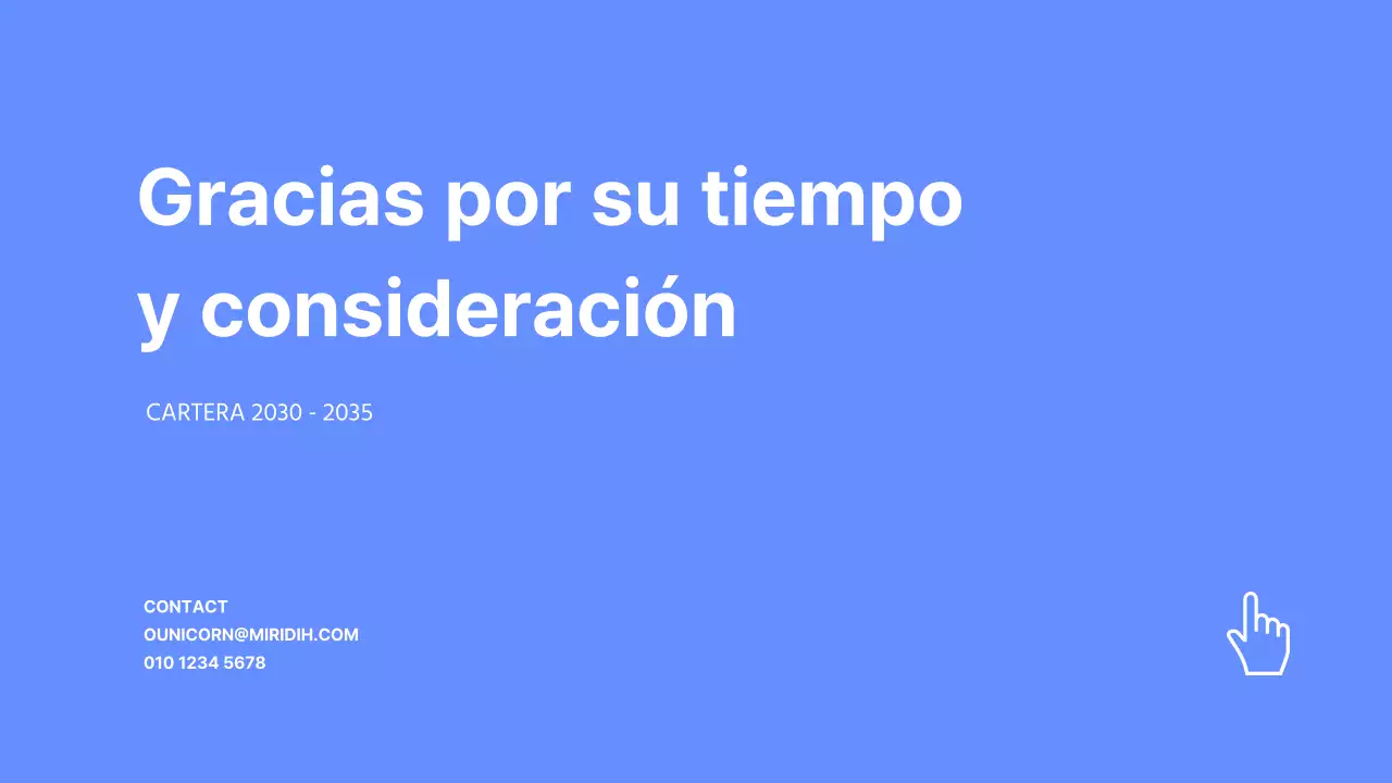 Cartera de promotores en azul