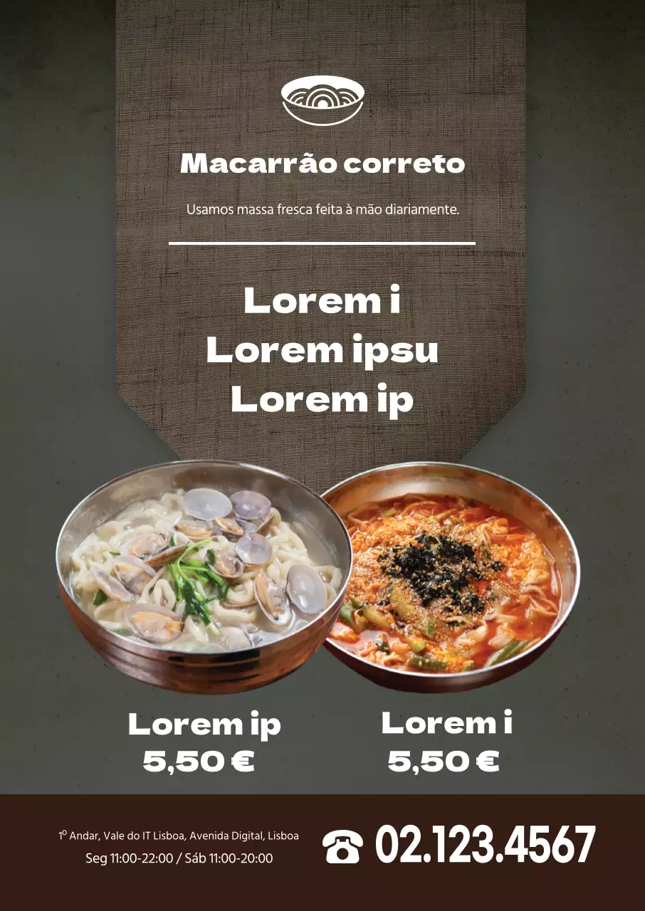 Foto de Brown destaca menu de ramen de restaurante tradicional