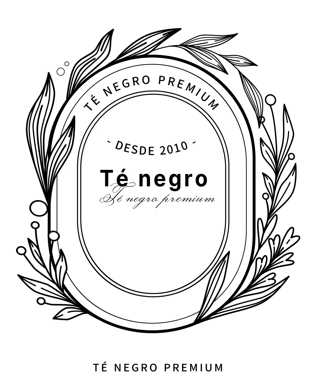 Ilustración de línea Paquete de té negro