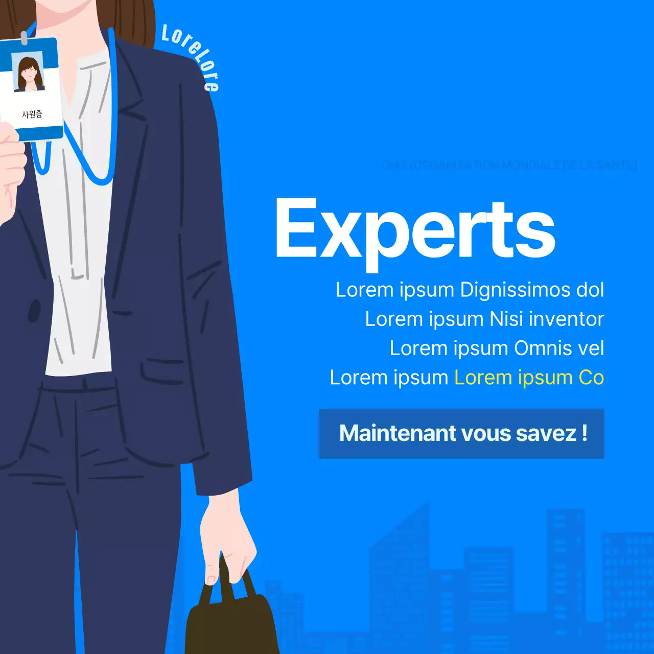 Carte d'étiquette de bureau en design blueNews