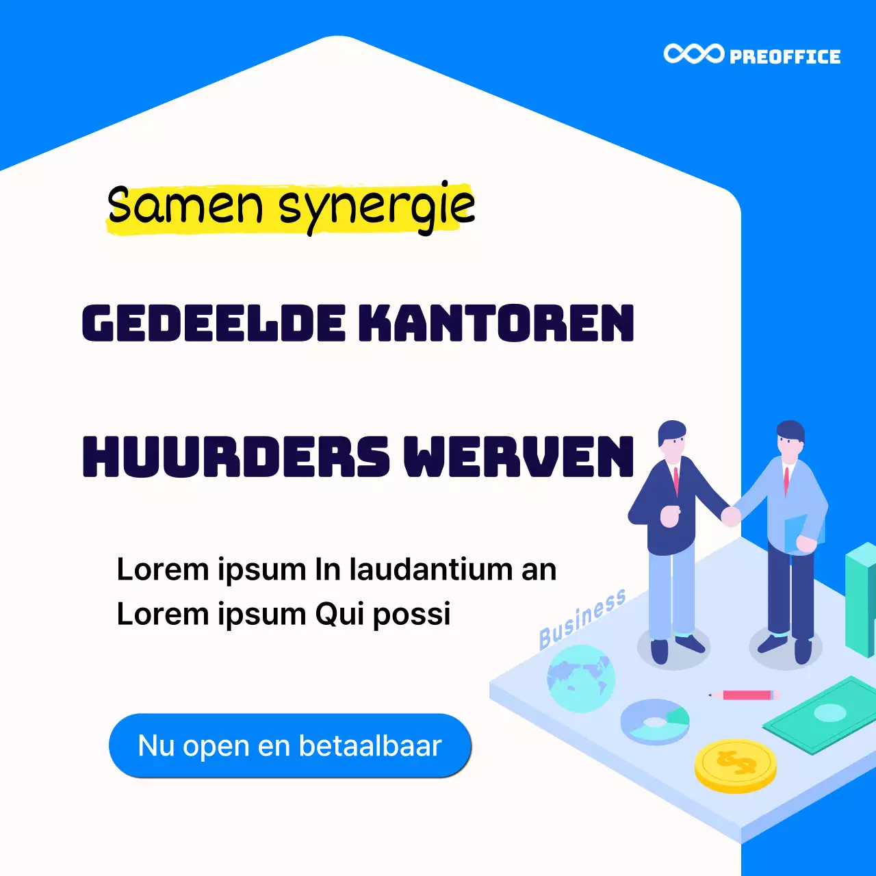 Blue Simple op sociale media