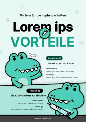 Niedliche grüne Illustration der Vorteile von Impfstoffen