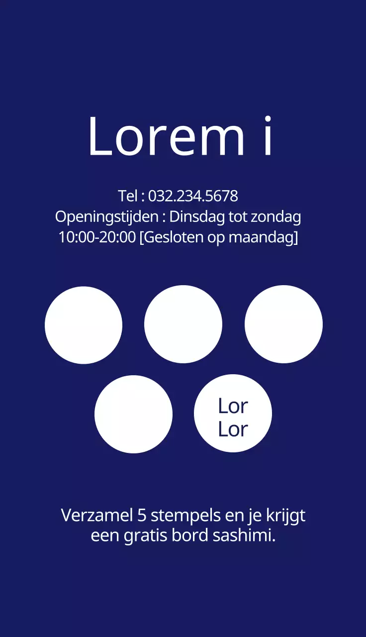 Schattig restaurant sashimi met blauwe illustratie