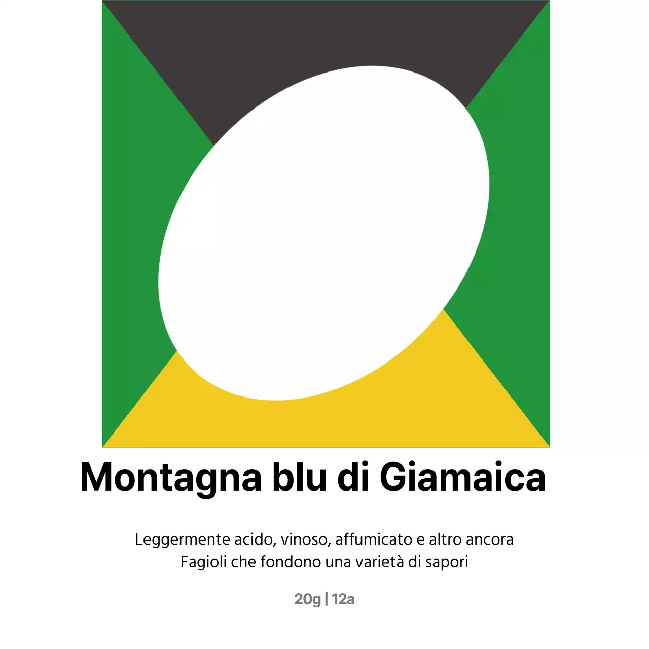 Cartolina semplice con fagioli di concetto in verde e giallo