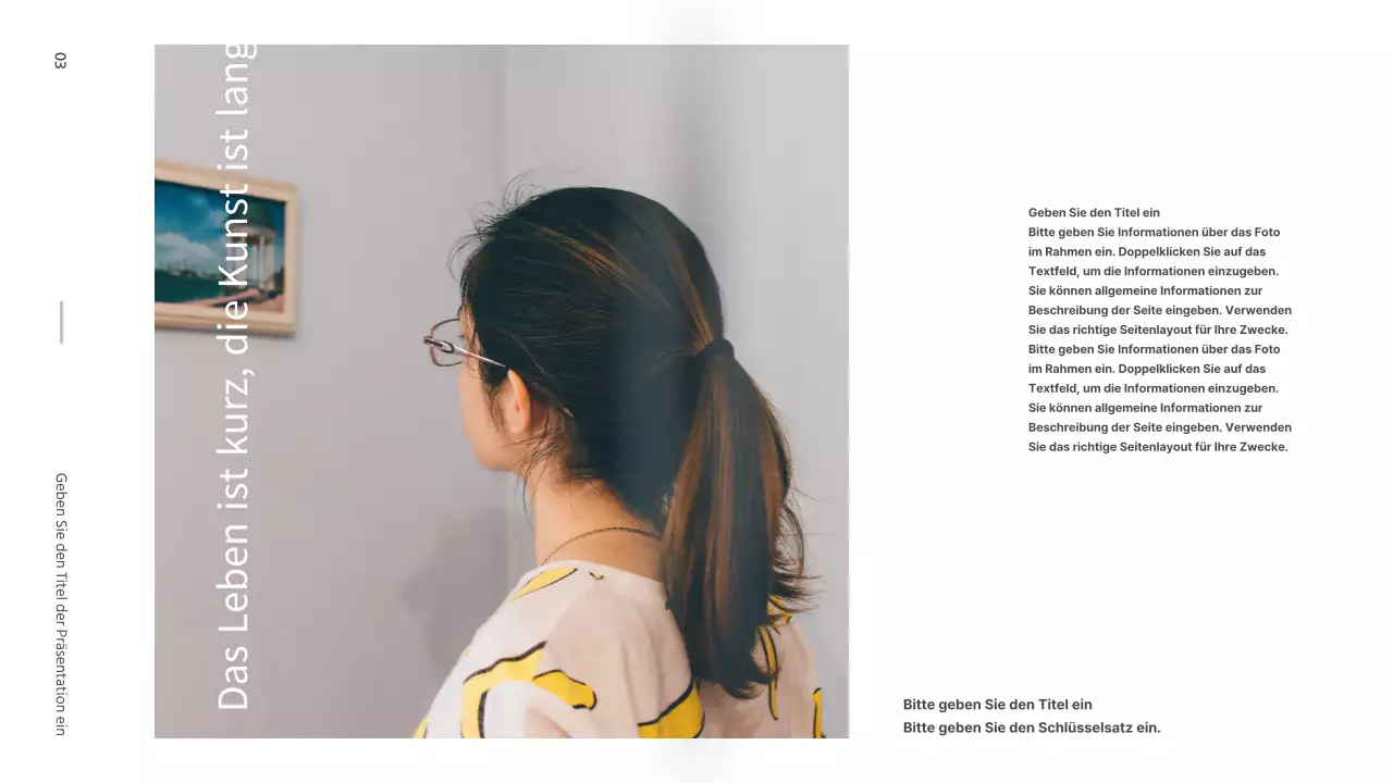 Präsentation des Portfolios