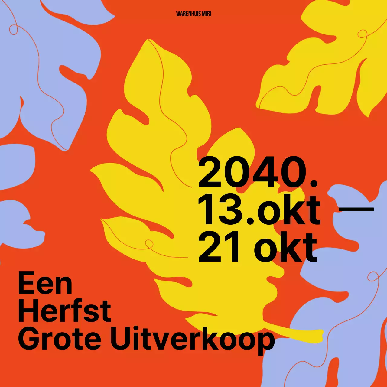 Moderne verkoopaankondigingen in rood en geel