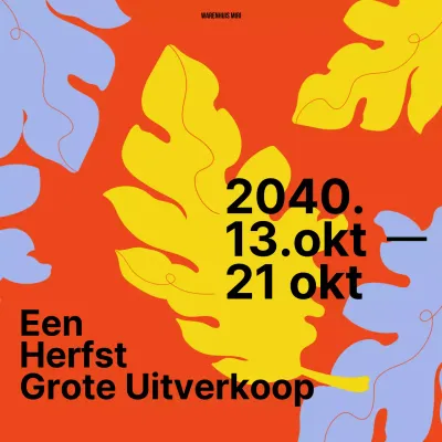 Moderne verkoopaankondigingen in rood en geel