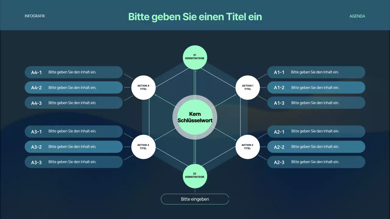 Dunkelblaue konzeptionelle Infografik