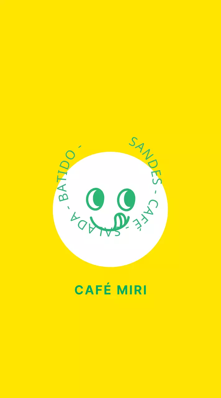 Promova o seu café com um logótipo simples e estilizado com um emblema amarelo e verde