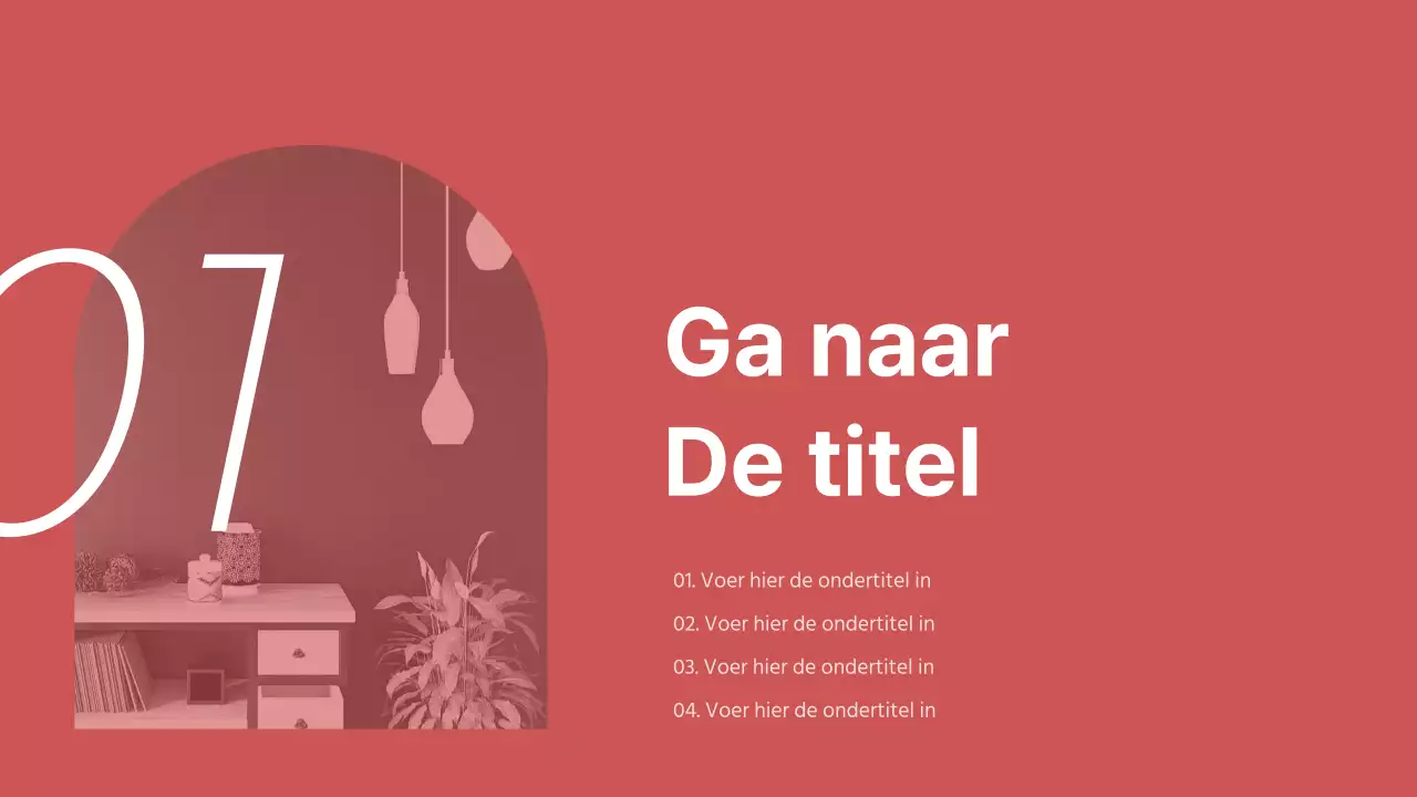 Verschillende lay-outs presenteren in rustgevende rode tinten