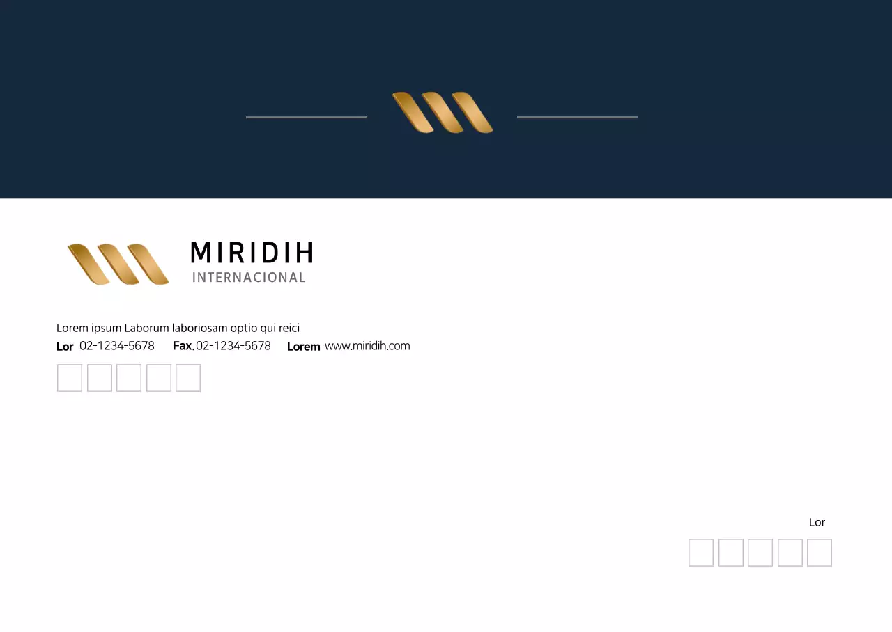 Sobres corporativos modernos azul marino