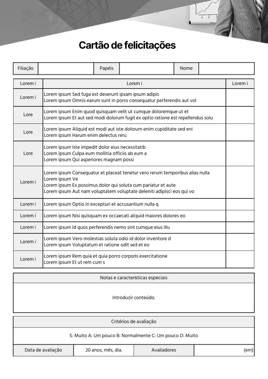 Documentação do scorecard de RH da Greytone Businesslike