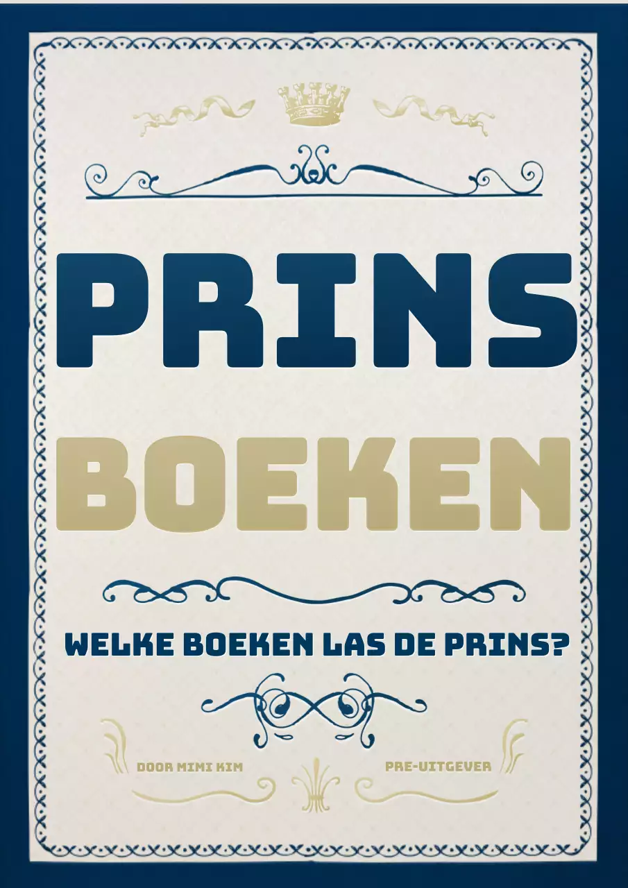 Een roman in een decoratieve stijl van blauw en goud