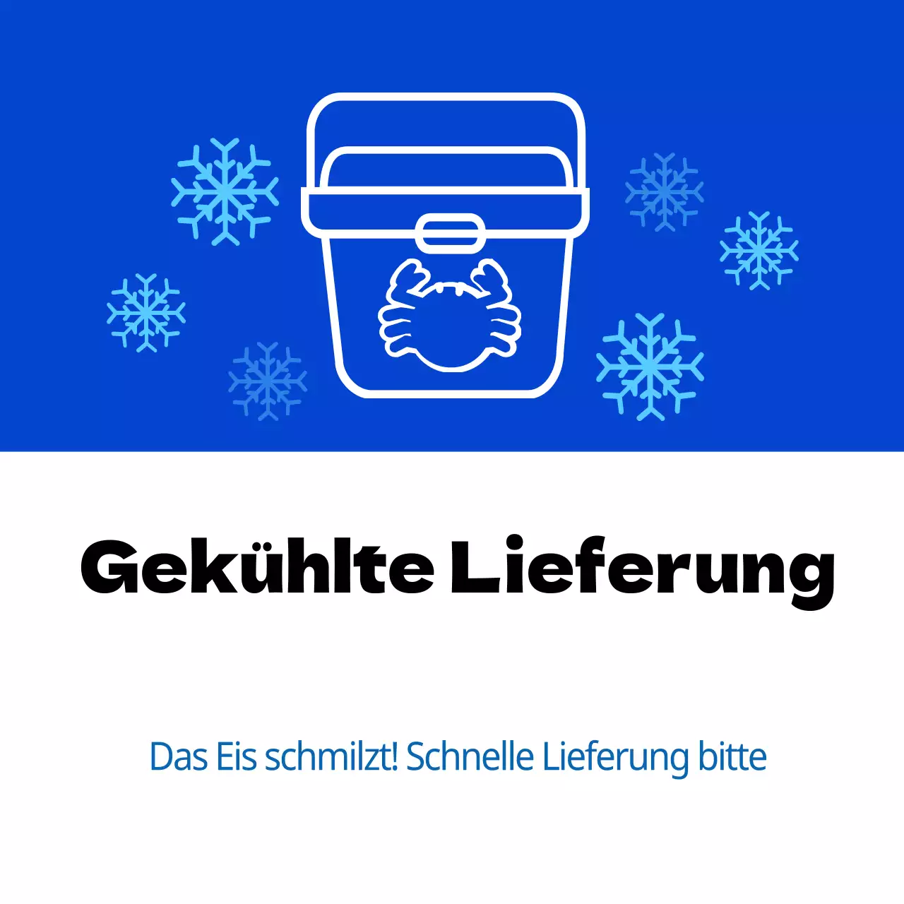 Lieferung von gekühlten Meeresfrüchten