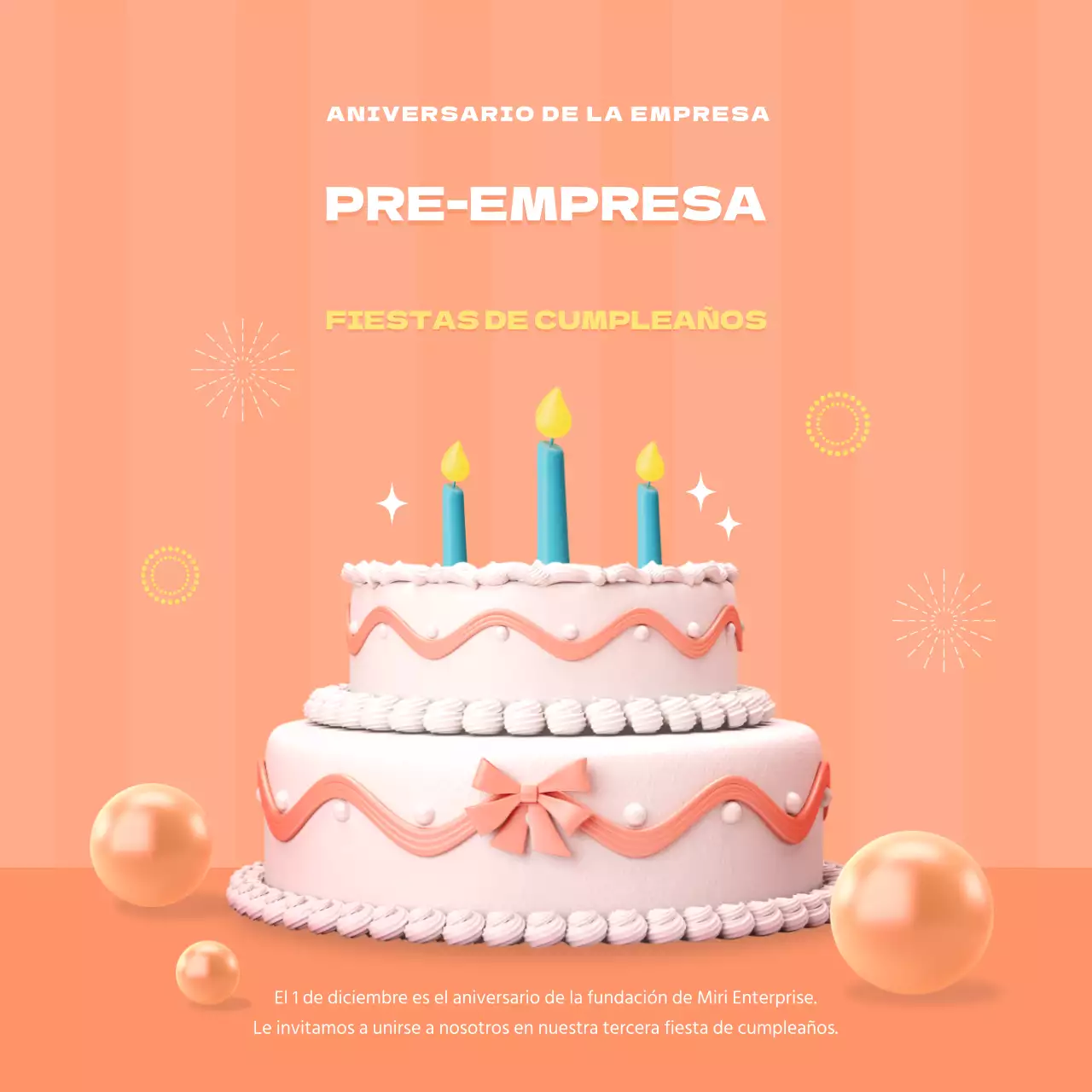 Guía de celebraciones de aniversarios kitsch en naranja y amarillo