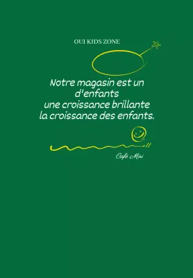 Mignonne calligraphie en vert et blanc Campagne Yeskizone