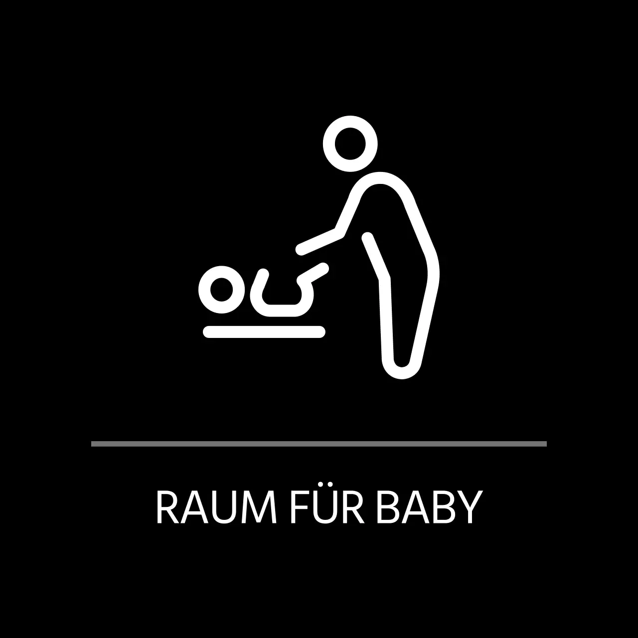 Schwarze einfache Beschilderung