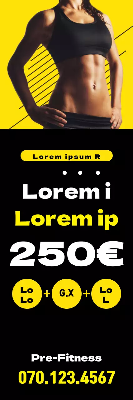 Eventos de fitness en amarillo