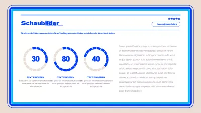 Einfache Infografik mit Donut-Diagramm in Blau