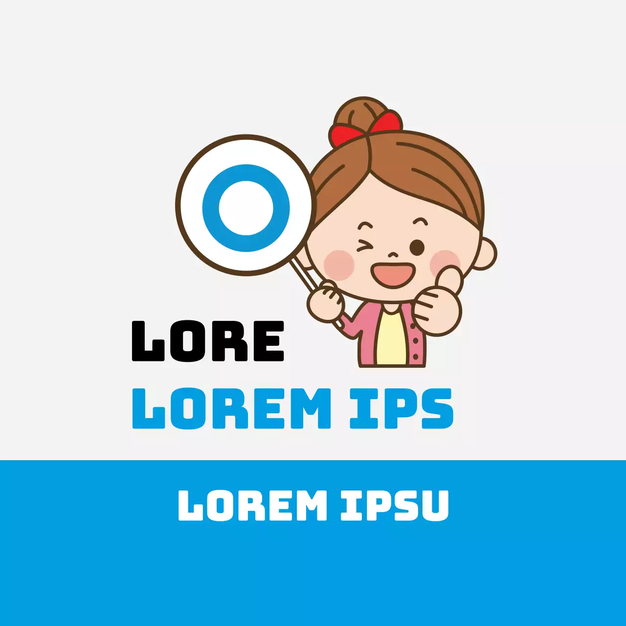 Blauwe illustratie schattige corona quarantaine