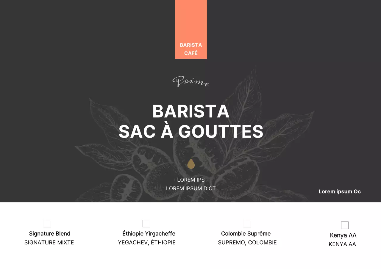 Brown Tone Bean Illustration Café Information sur le produit