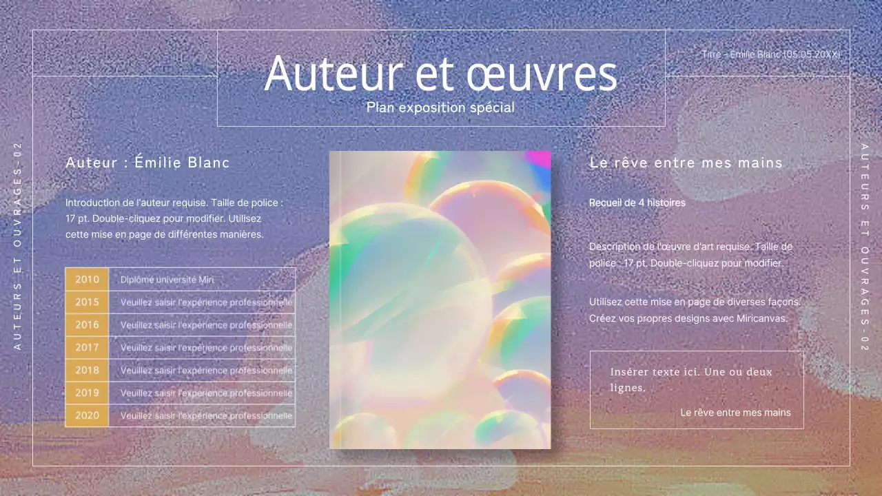 Brochure de l'exposition spéciale de l'illustrateur de contes de fées simple, noir et bleu