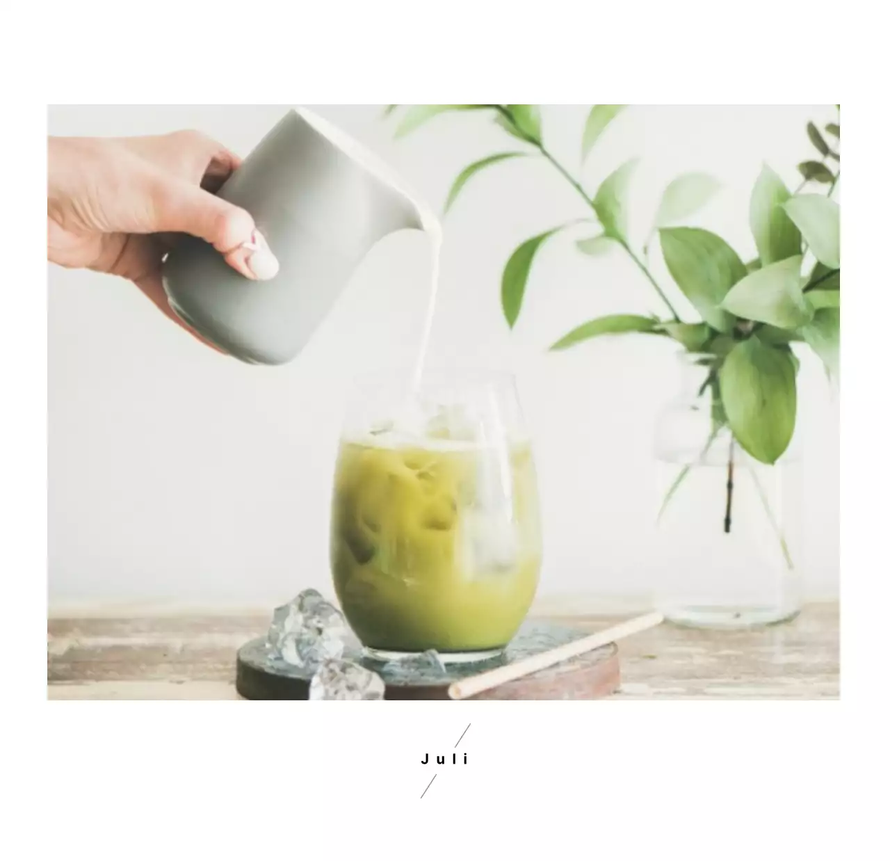 Witte eenvoudige koffie foto bureaukalender voor cafe