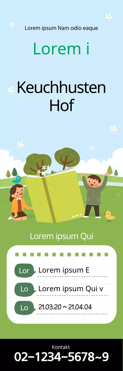 Grüne Illustration Niedliche Arbor Day Promotion