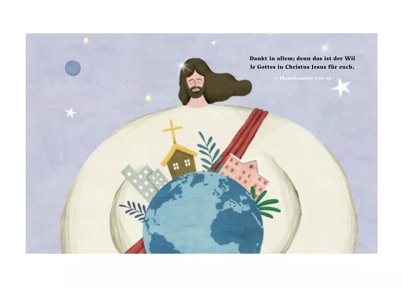 Pastell saubere Illustration Kirche