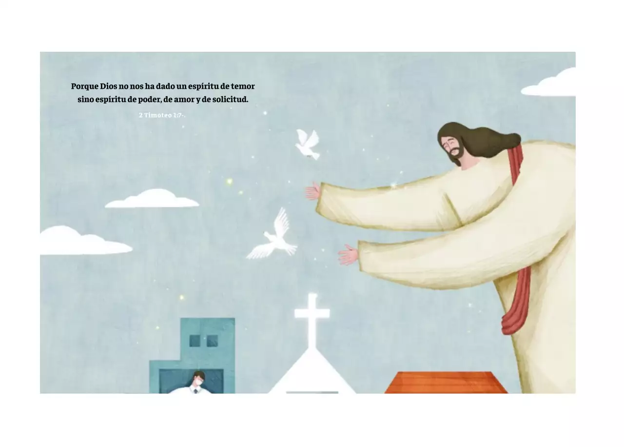 Pastel limpio ilustración iglesia