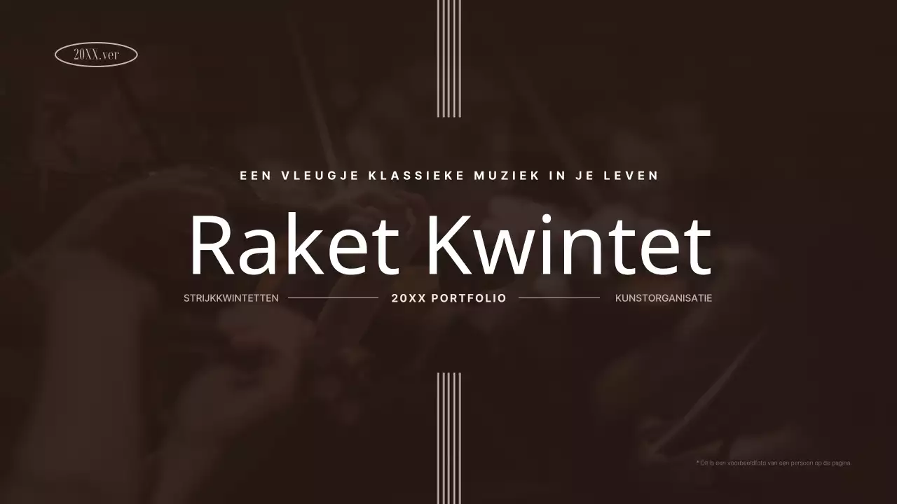 Portfolio van podiumkunstorganisaties in bruin en gedempte tinten