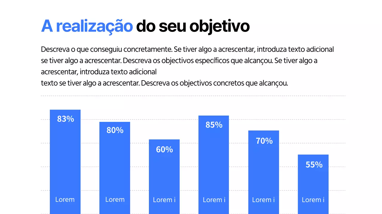 Conceber um gráfico de barras concetual simples e azulInfográficos