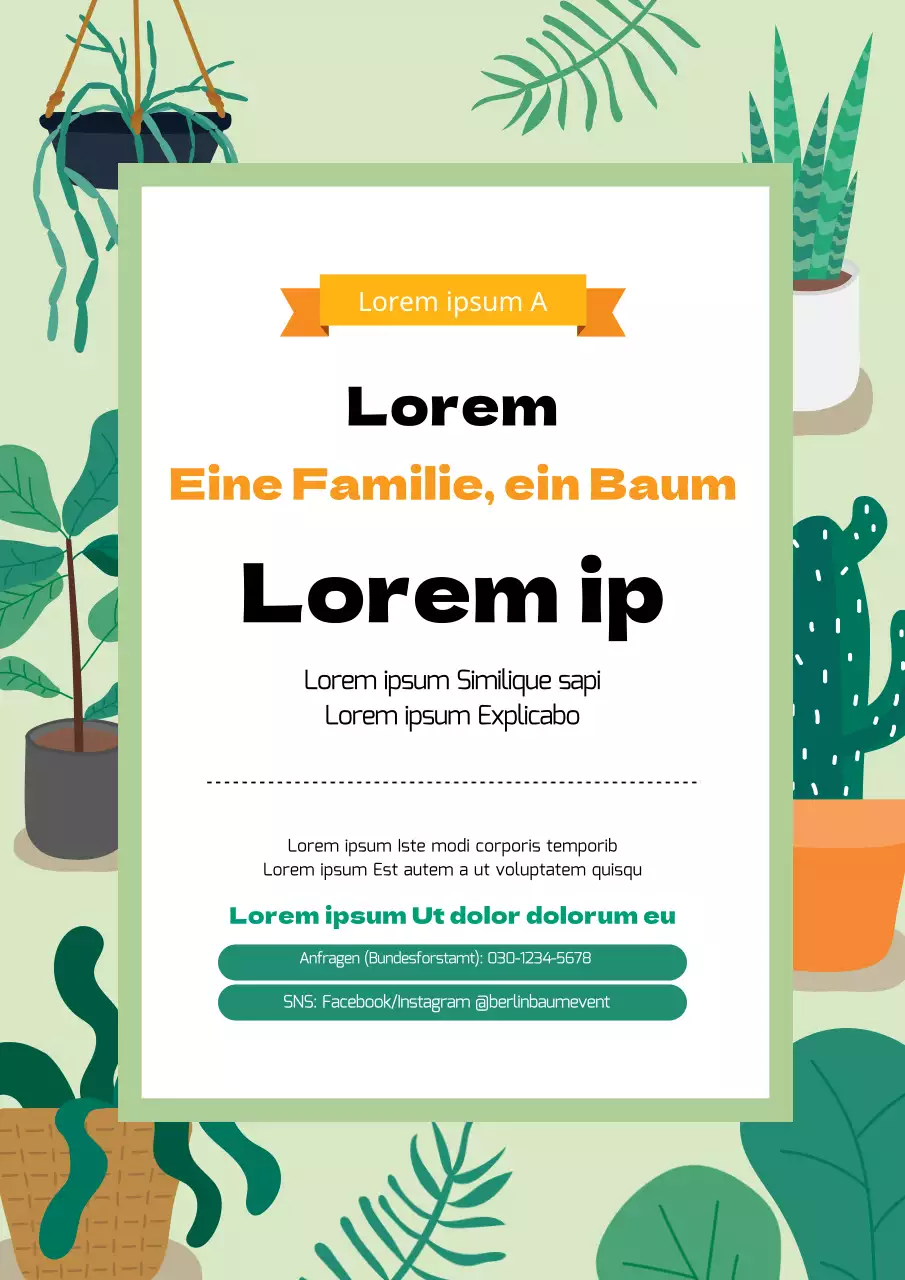 Grüne Illustration Niedliche Arbor Day Promotion