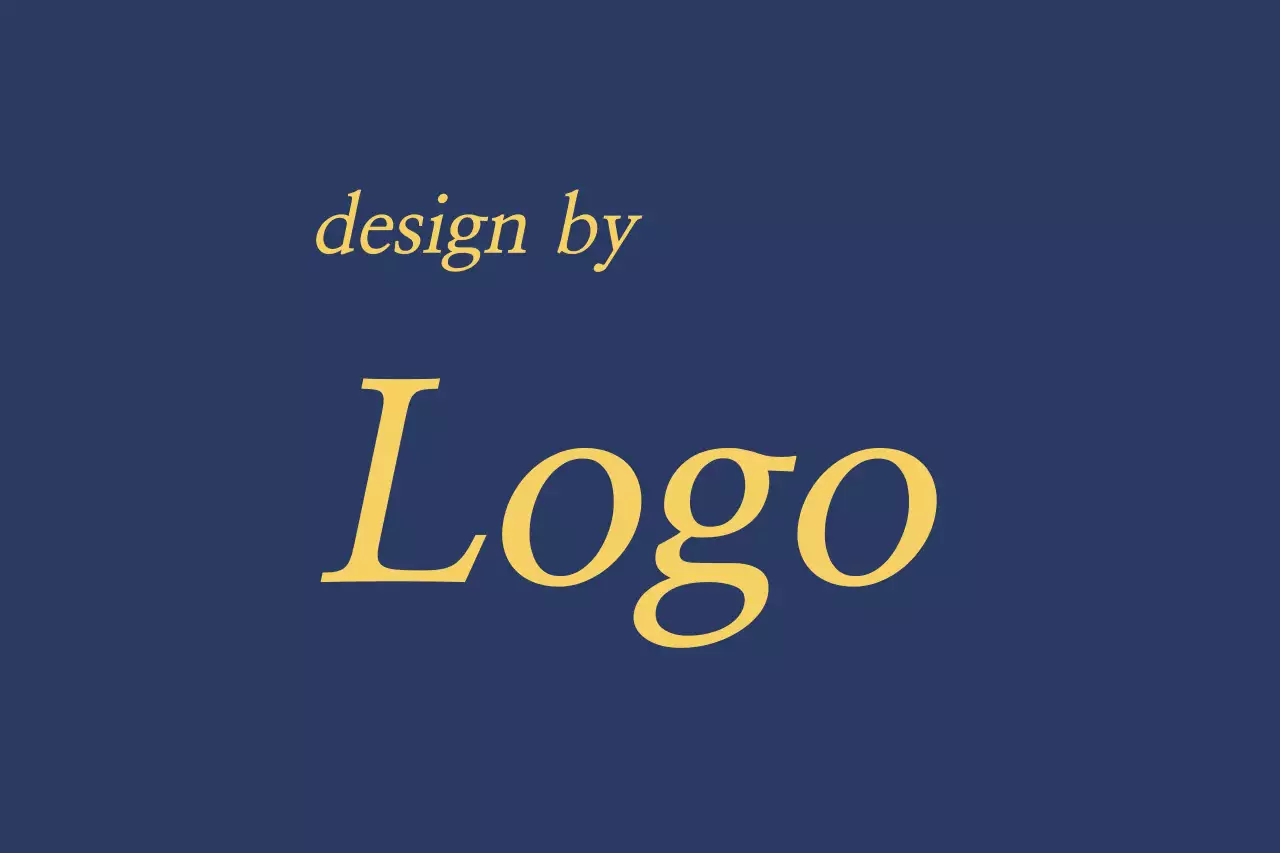 ネイビー シンプル ロゴ ファンシーバナー