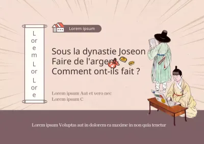 L'éducation financière dans la dynastie Joseon en beige
