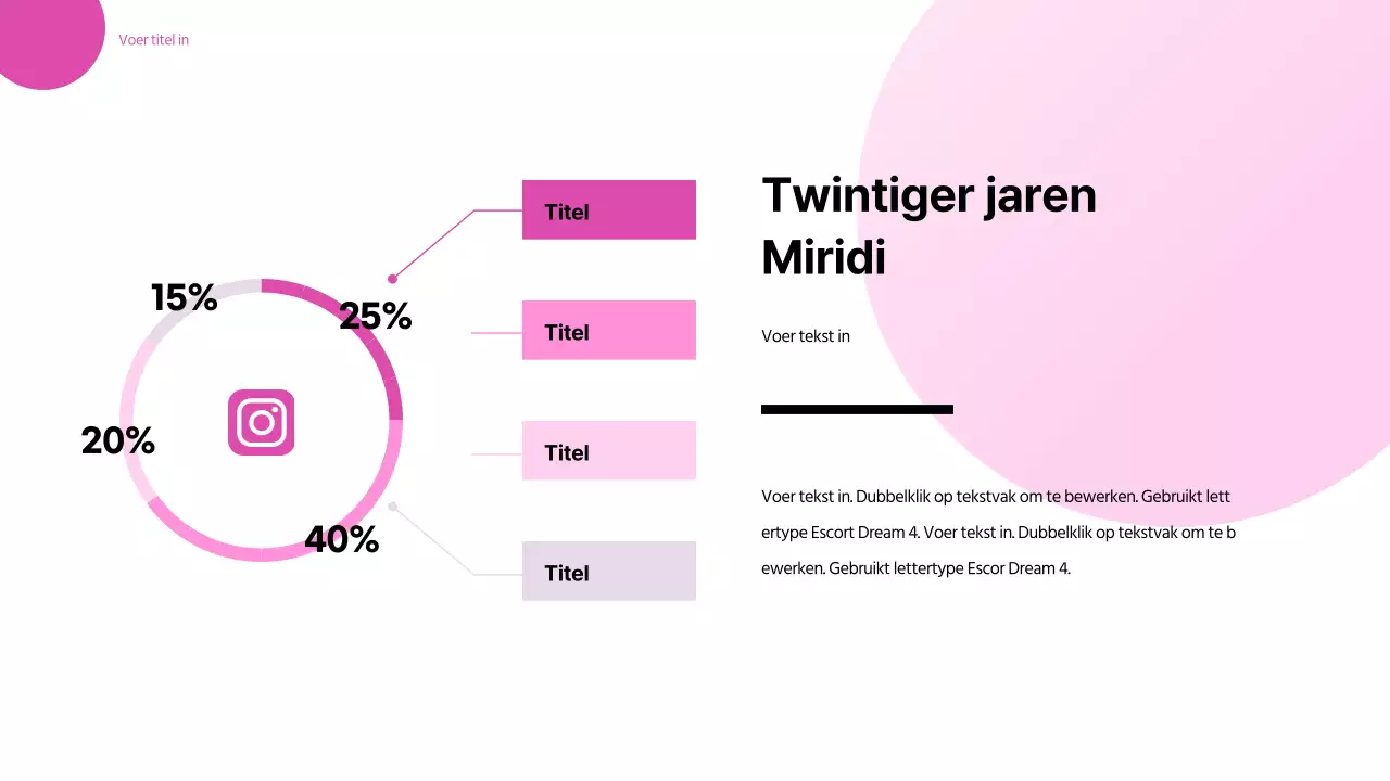 Roze en vrolijke cosmetische donutgrafiek infographic