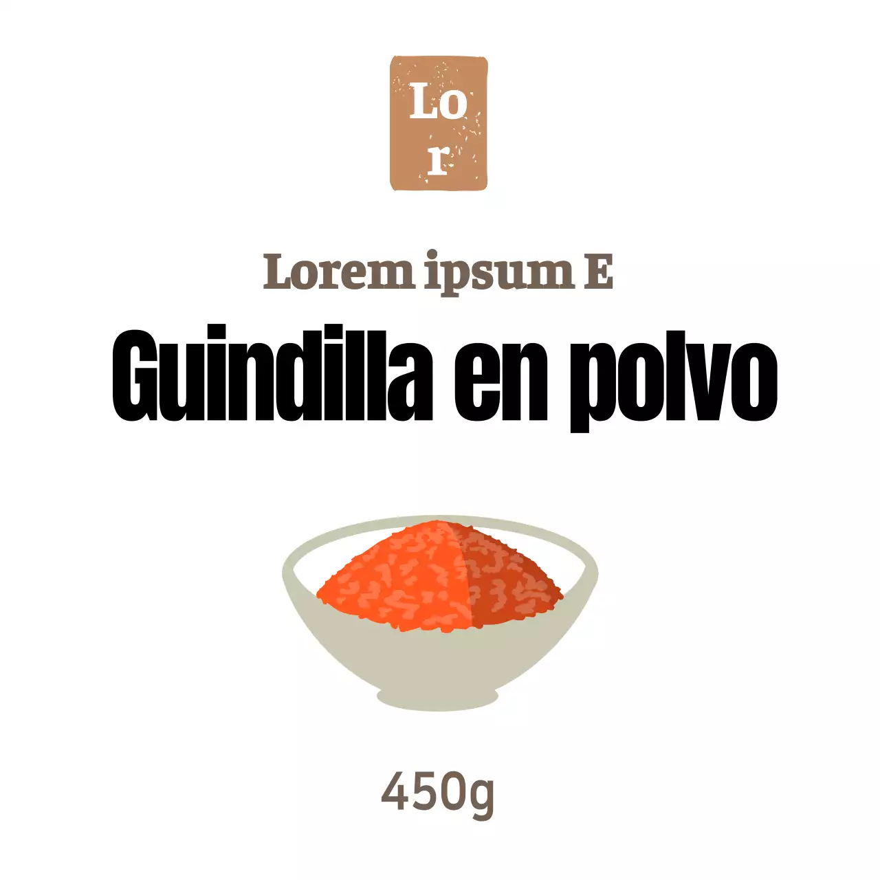 Blanco simple delicatessen guarnición chile pegatina