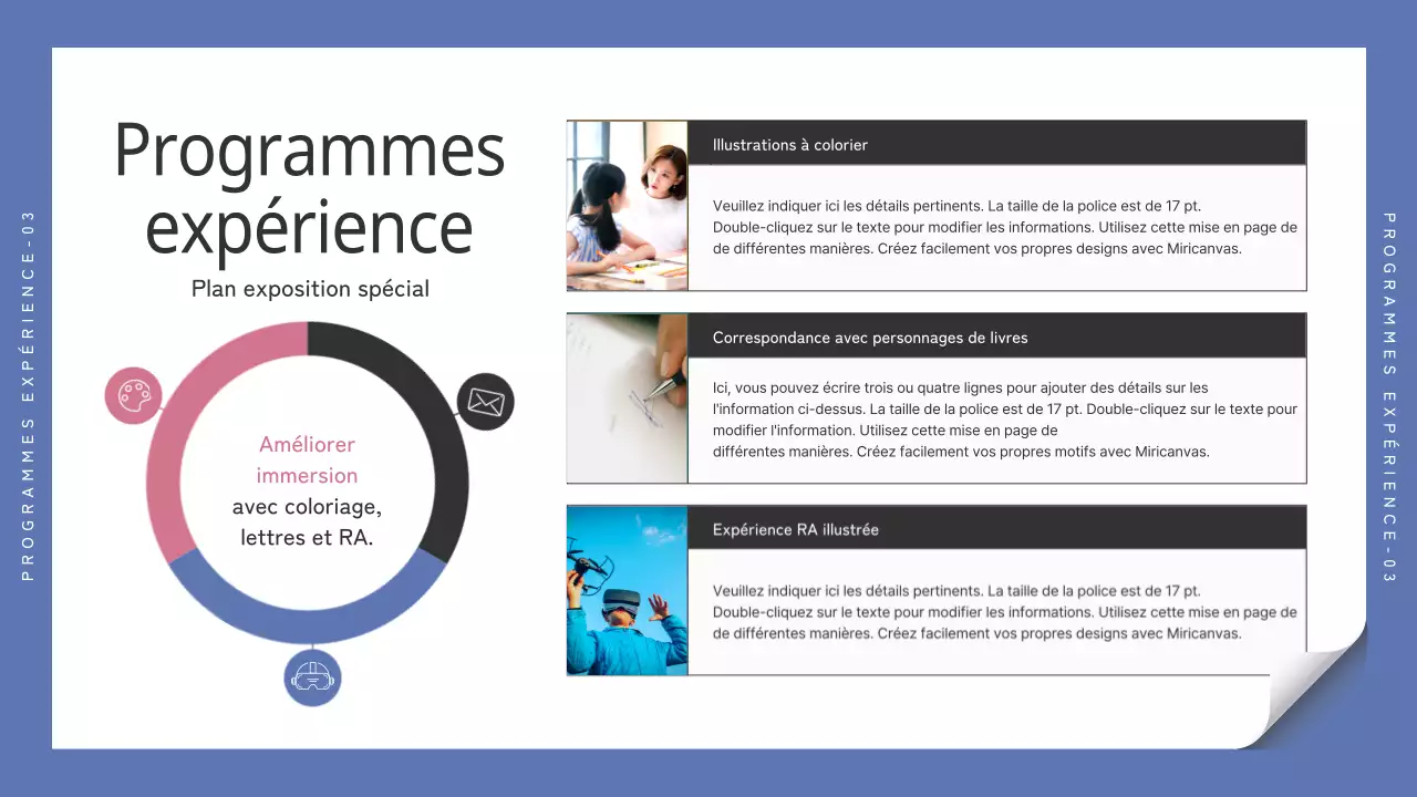 Brochure de l'exposition spéciale de l'illustrateur de contes de fées simple, noir et bleu