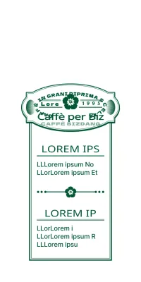 Verde e bianco semplice moderno retrò emblema logo stile caffè informazioni