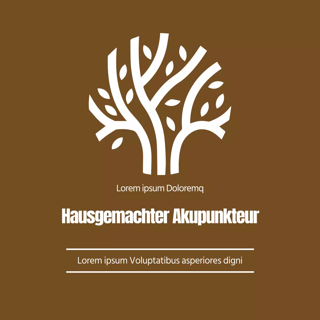 Schlichter Stil in Braun und Weiß für die Beschilderung Ihres Kliniklogos