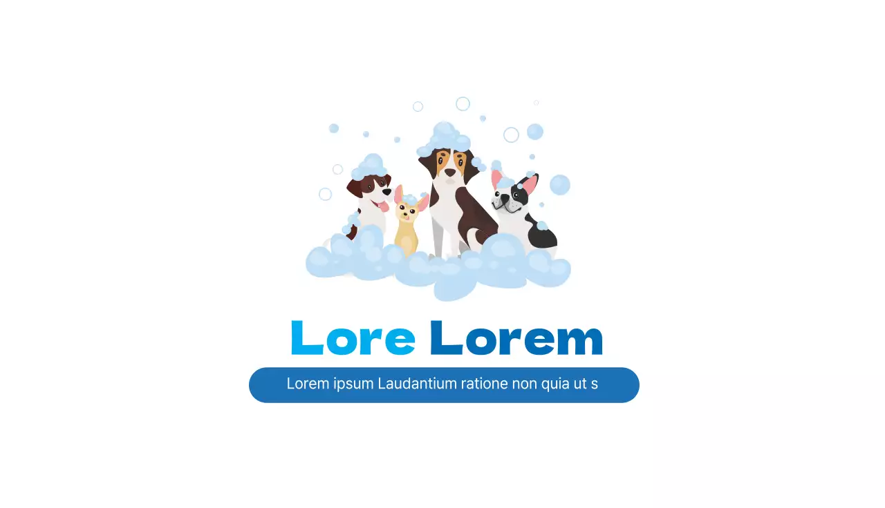 Coupon illustré bleu mignon dongdong pet care