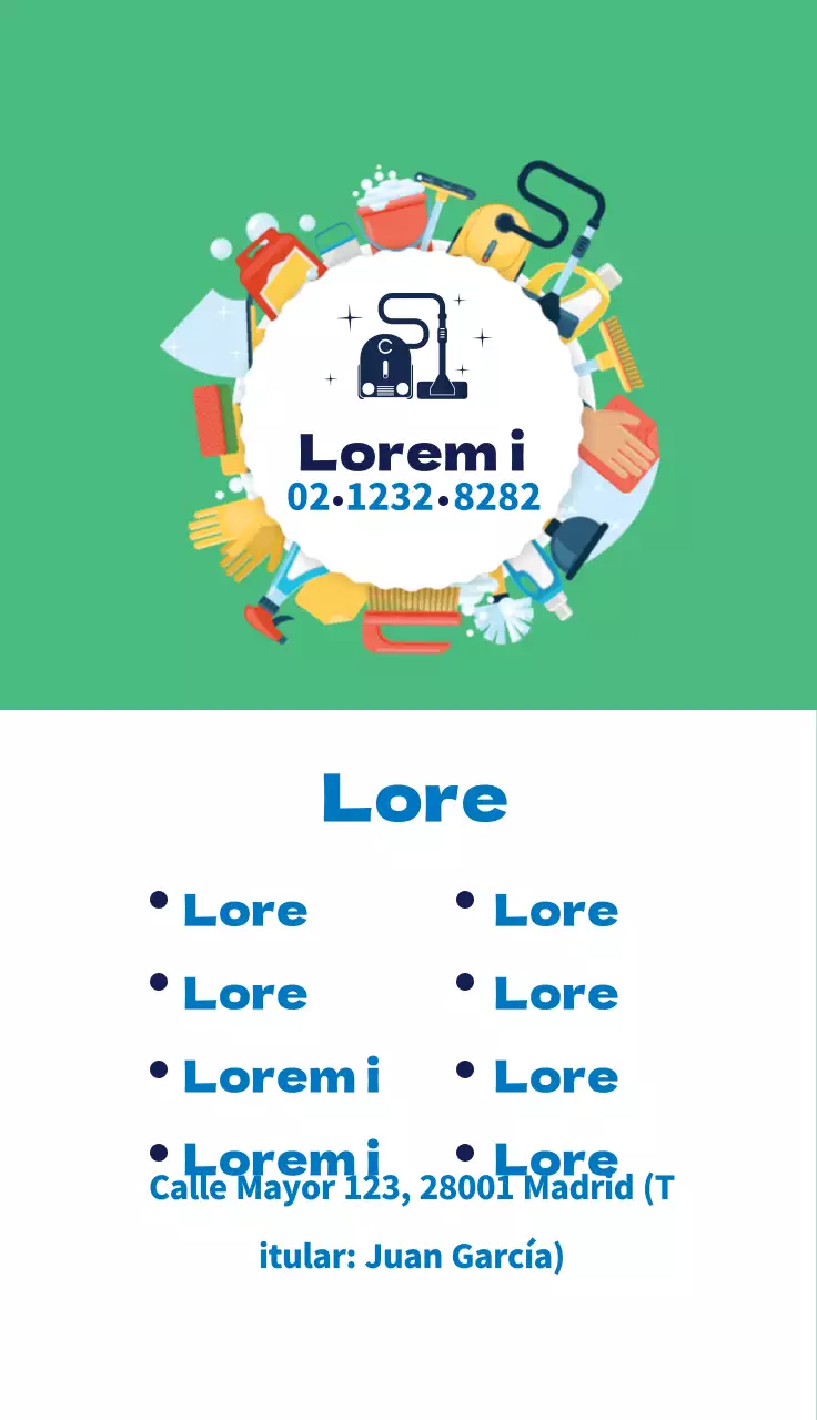 Ilustración verde lindo servicio de limpieza promoción de la limpieza