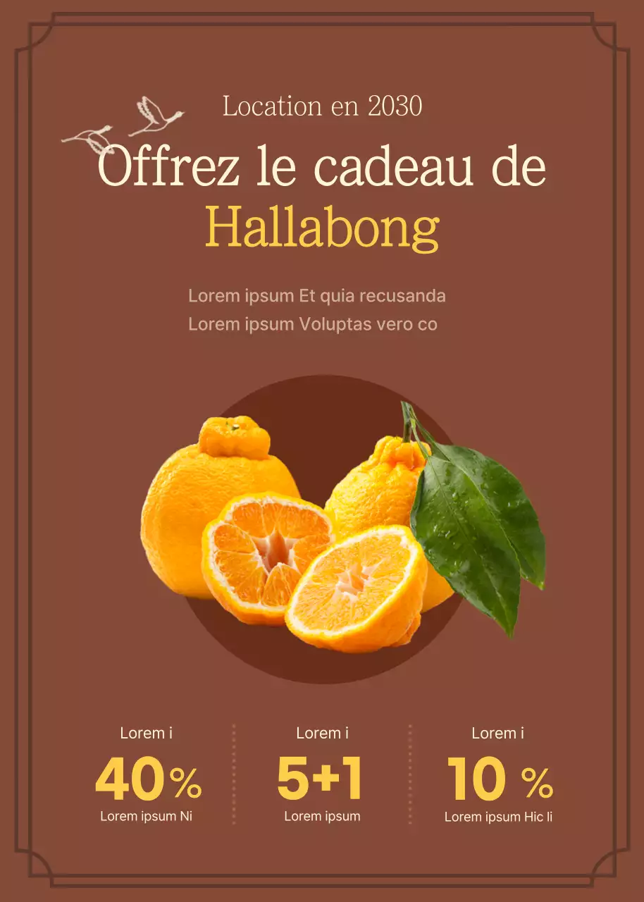 Cadeau Hallabong marron Détails de l'événement