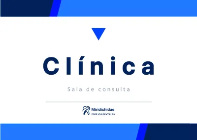 Señalización clínica de estilo limpio y sencillo en negro y azul marino