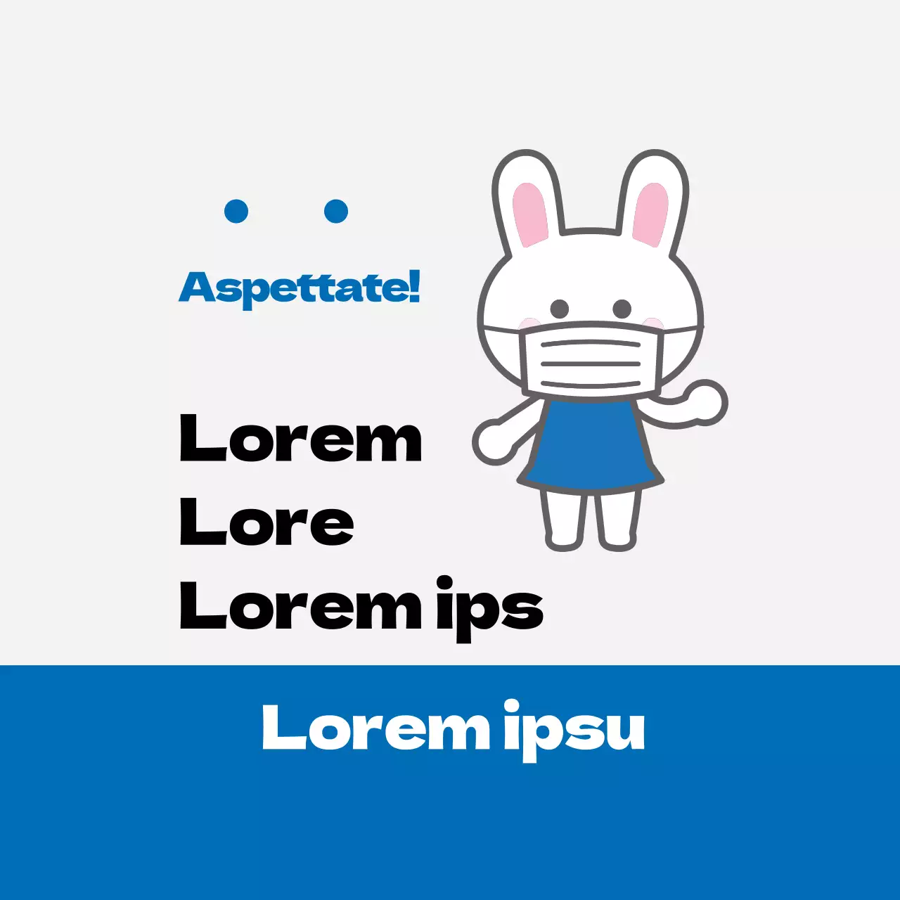 Illustrazione blu di una simpatica corona in quarantena