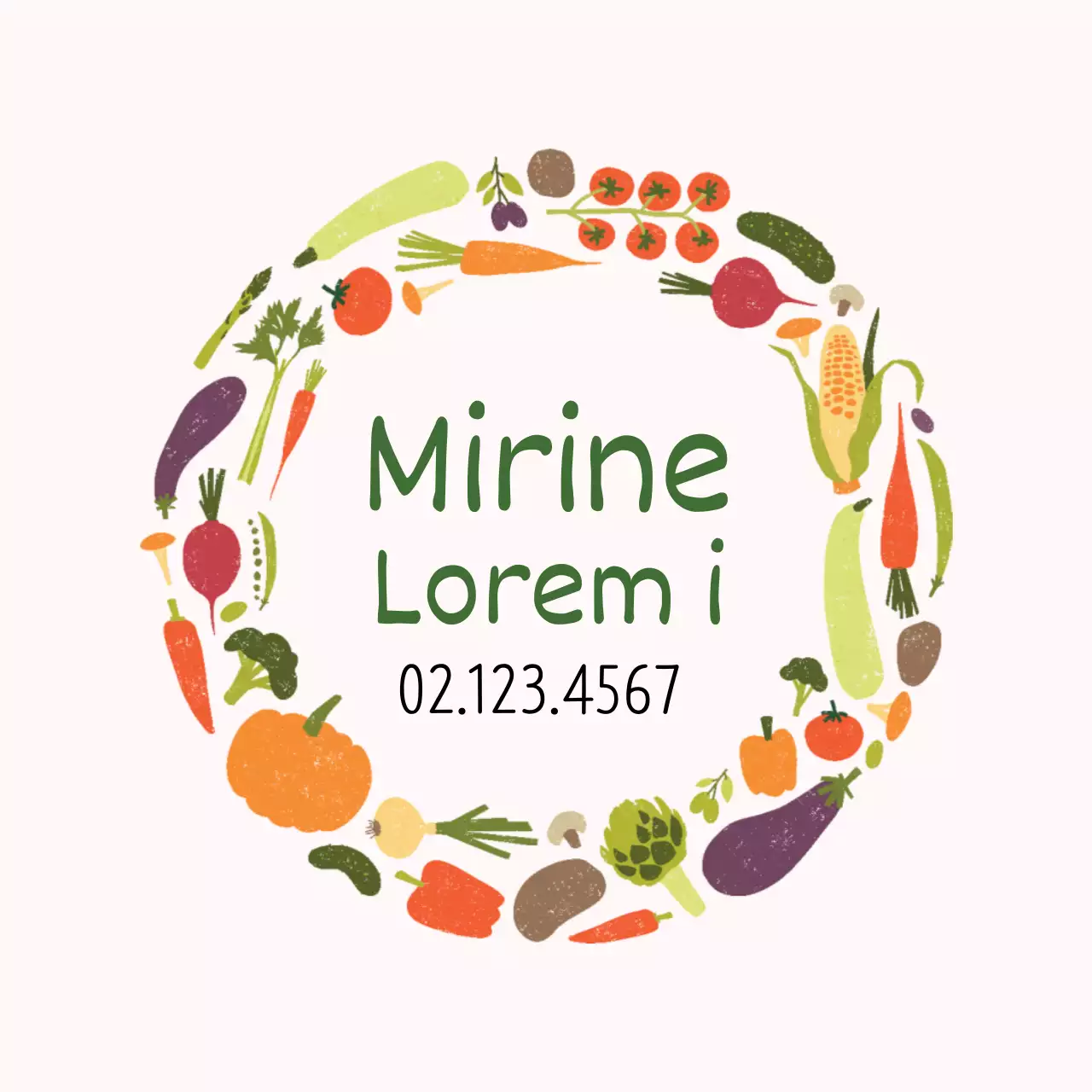 Oranje illustratie nette groentewinkel