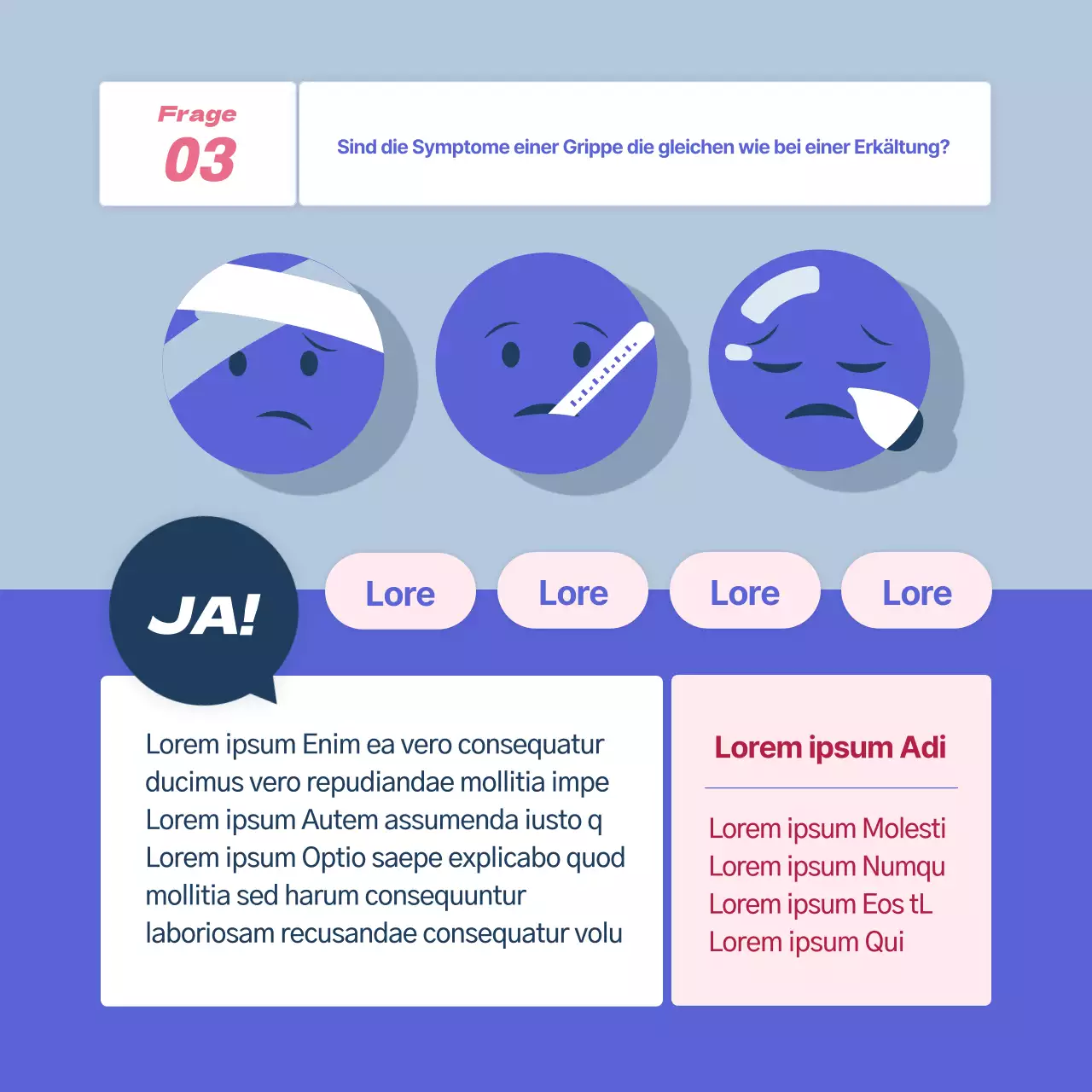 Blaue, freundliche und saubere Grippepräventionskampagne (CardNews)