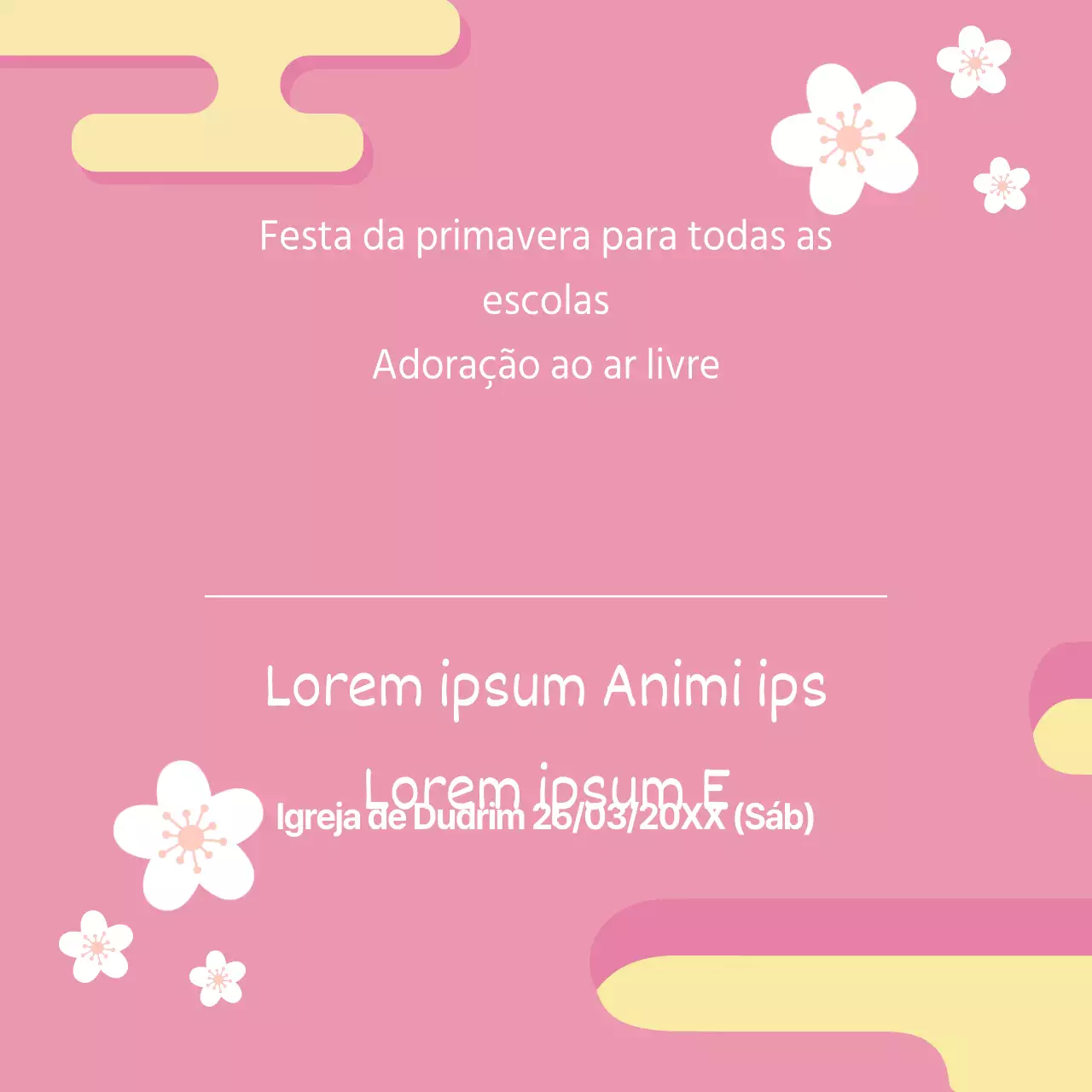Adoração ao ar livre na primavera